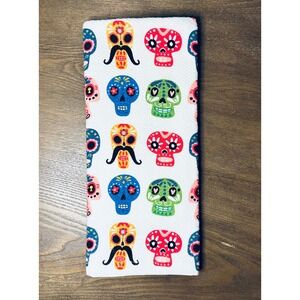 NEW Day of the Dead‎ Sugar Skull Kitchen Towel Tea Towel Cotton 18 x 27 MEXICANA